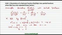FSc Math Book1, CH 5, LEC 5: Partial Fractions (Case 2)