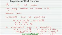 FSc Math Book1, CH 1, LEC 2: Properties of Real Numbers (Part 1)