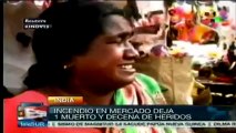 Incendio en India deja un muerto y decenas de heridos