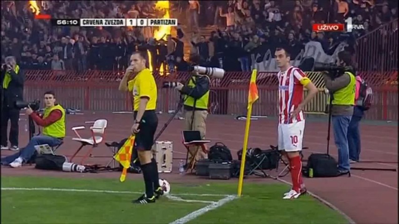Red Star vs. Partizan (Fire in the South, Derby interrupted)