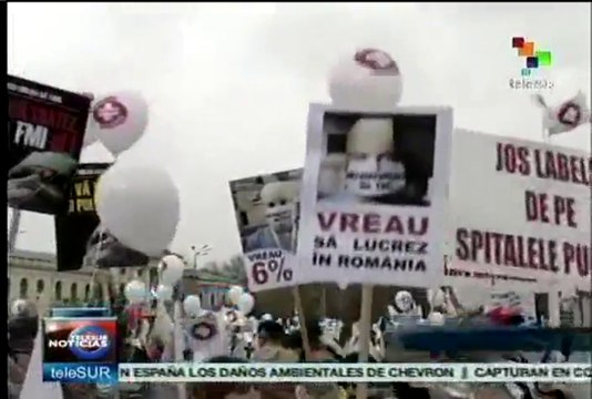 Médicos y enfermeras de Rumania protestan por mejoras salariales