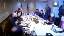 US: Kerry visits Egypt on eve of Mursi trial