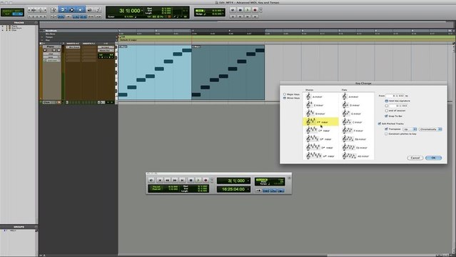 Pro Tools Key Signature Events