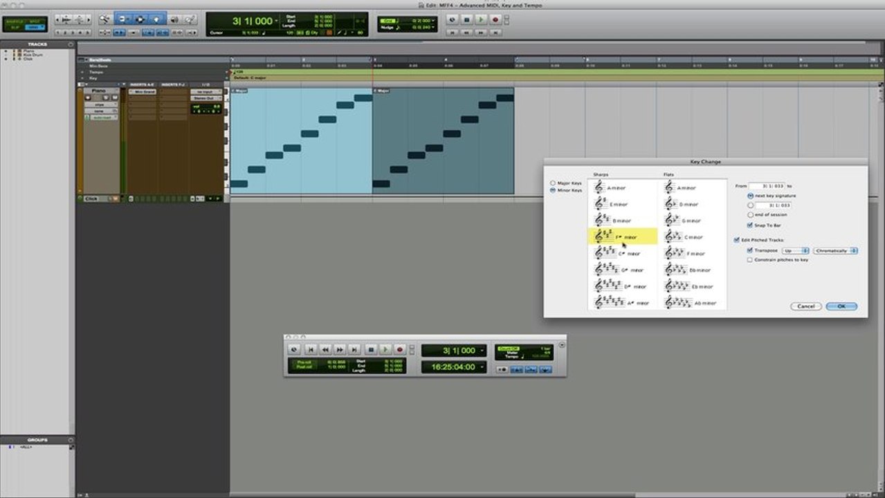 Pro Tools Key Signature Events