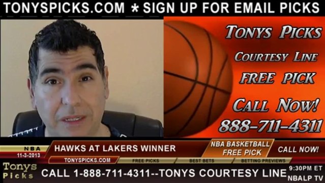 LA Lakers vs. Atlanta Hawks Pick Prediction NBA Pro Basketball Odds Preview 11-3-2013