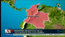 Accidente de camión en Colombia deja 4 muertos y 30 heridos