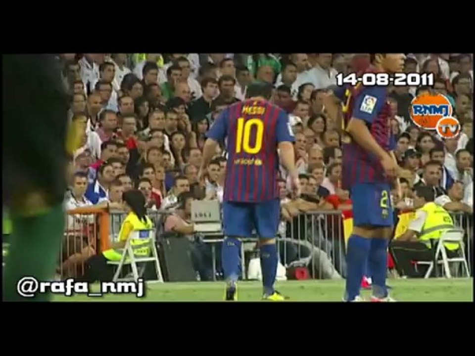 Messi vomita Supercopa Real Madrid - Barcelona (14/08/2011)