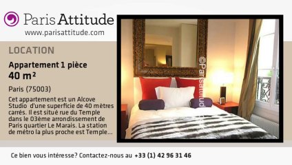 Appartement Alcove Studio à louer - Temple, Paris - Ref. 2977