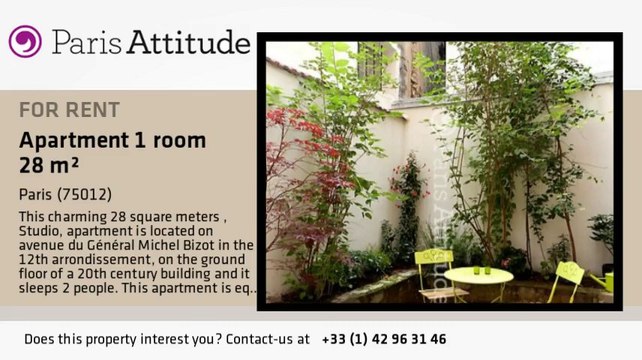 Studio Apartment for rent - Porte Dorée, Paris - Ref. 8679