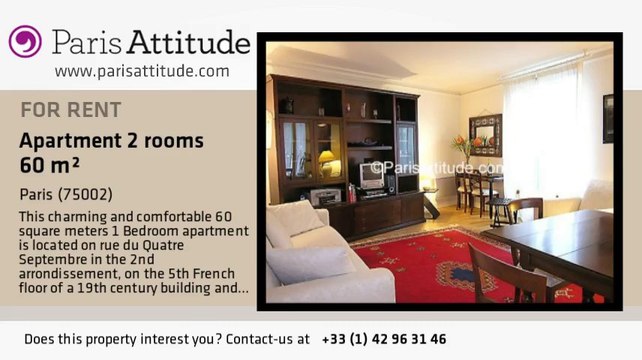 1 Bedroom Apartment for rent - Opéra, Paris - Ref. 2740