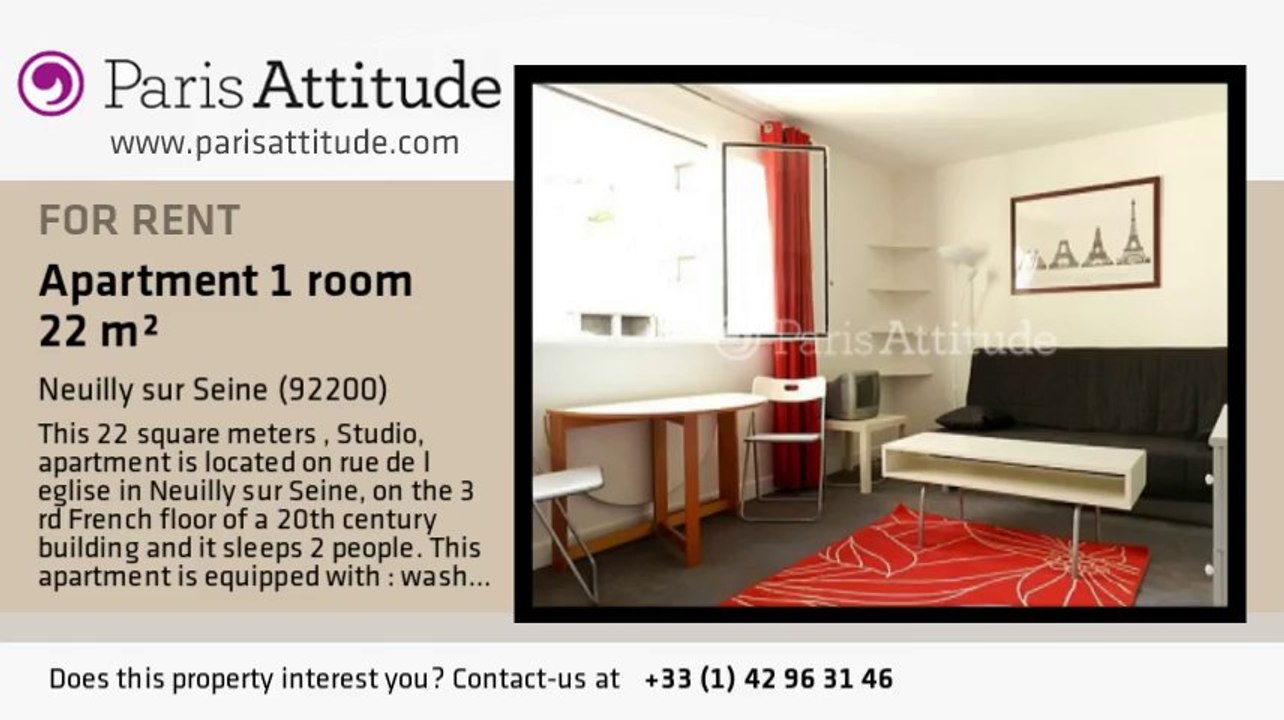 Studio Apartment for rent - Neuilly sur Seine, Neuilly sur Seine - Ref. 8845