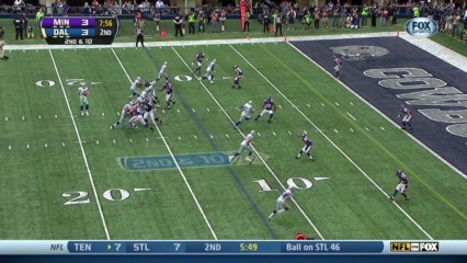 Vikings defense, sack, 9-yd loss