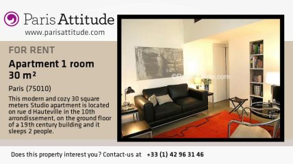 Studio Apartment for rent - Grands Boulevards/Bonne Nouvelle, Paris - Ref. 3218