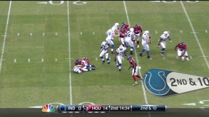 Texans defense, sack, 7-yd loss