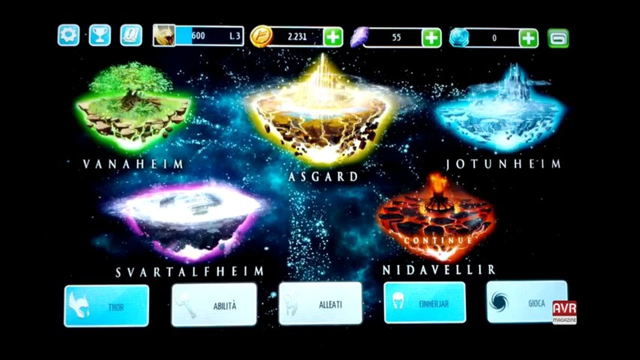 Thor: The Dark World, gioco per dispositivi Android e iOS - Gameplay AVRmagazine.com