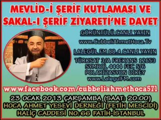 CÜBBELİ AHMET HOCAEFENDİ SAĞLIK DURUMU HAKKINDA BİLGİ VERDİ  (22-01-2013)