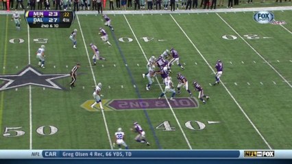 Cowboys defense, sack, 7-yd loss