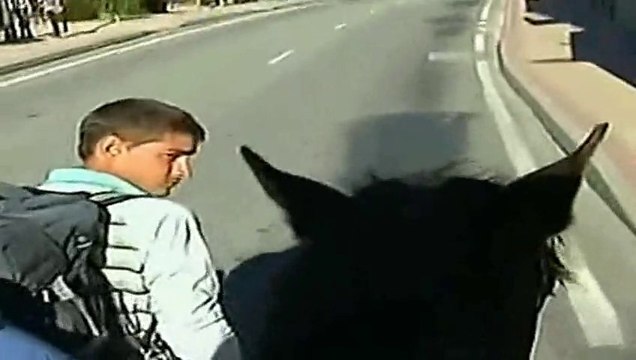 Desocupado español va a Alemania a caballo a buscar trabajo