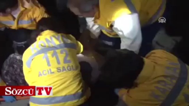 Yaralı anne kızını teselli etmeye çalıştı