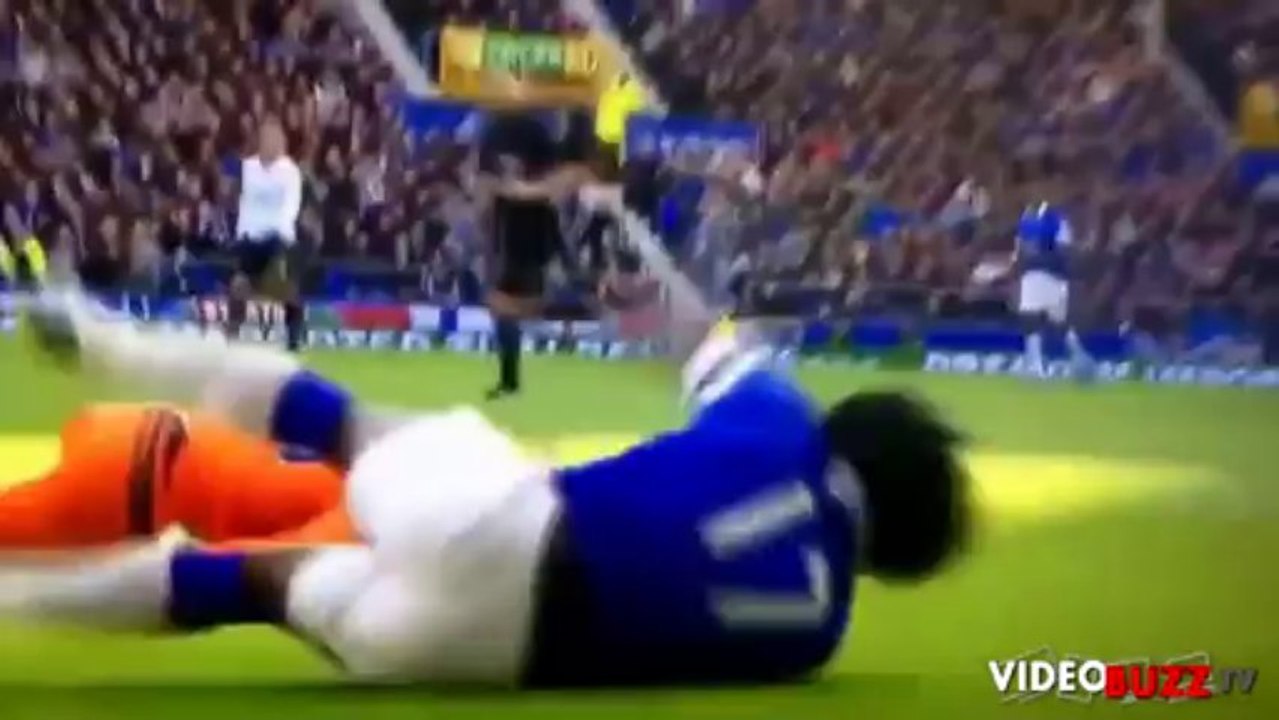 Romelu Lukaku met K.O Hugo Lloris