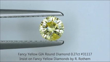 Fancy Yellow Round Diamond GIA #31117 R. Rothem