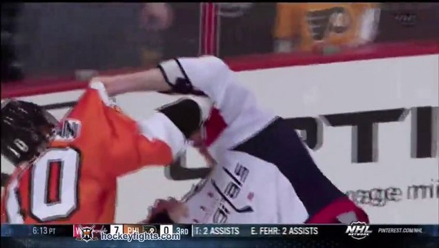 Bastons de fou en HOCKEY SUR GLACE : Capitals vs Flyers