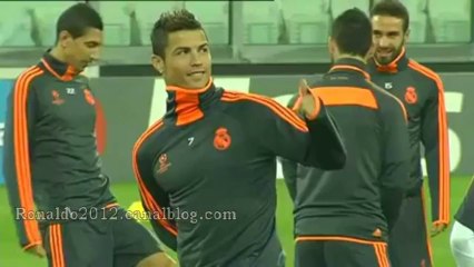 Real Madrid trains on the Juventus Stadium Cristiano Ronaldo