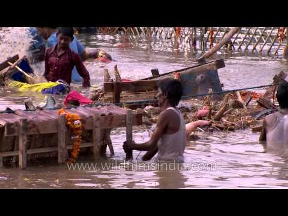 Celebration or Pollution? Durga Puja idol immersion at banks of Yamuna River