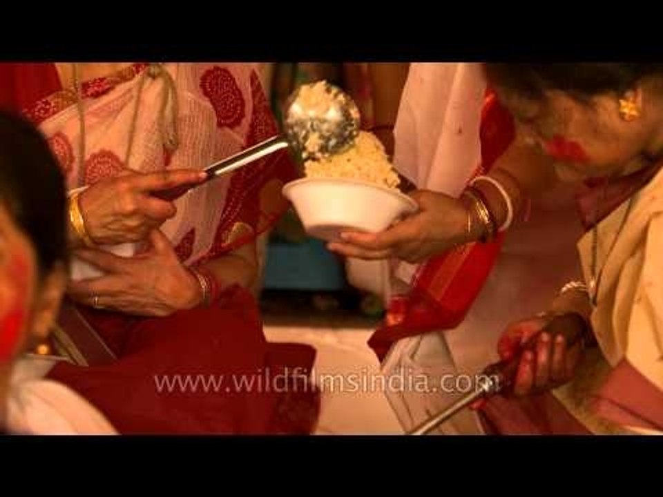 The rituals for Durga Pujo on Dashami