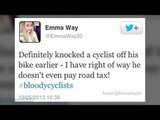 Reckless driver tweets about hitting cyclist in UK