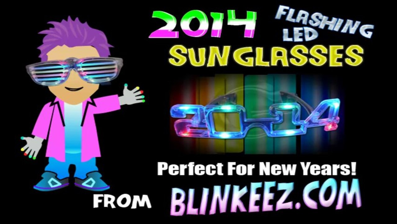 2014 LightUp LED Sunglasses at BLINKEEZ.com - New Years Fun!