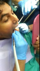 Dentist Performs Own Filling Procedure