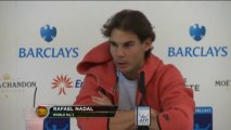 Rafael Nadal Press conference (in English) and Practice at Barclays ATP WTF (04-11-13)