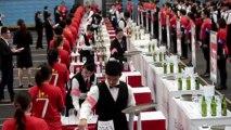 Taipei hosts tray carrying contest