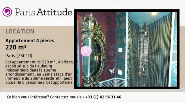 Appartement 3 Chambres à louer - Poissonnière, Paris - Ref. 8498