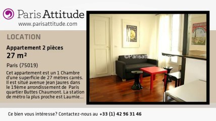 Appartement 1 Chambre à louer - Canal de l'Ourcq, Paris - Ref. 3763
