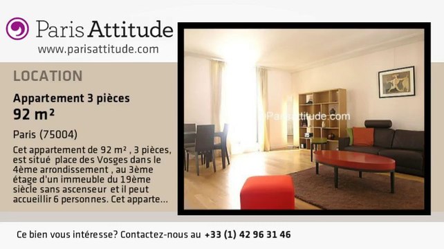 Appartement 2 Chambres à louer - Place des Vosges, Paris - Ref. 5674