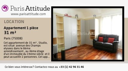 Appartement Studio à louer - Champs Elysées, Paris - Ref. 8674