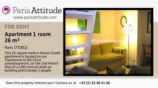 Alcove Studio Duplex for rent - Montorgueil, Paris - Ref. 3209