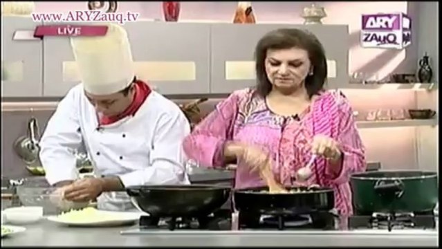 Zauq Zindagi with Sara Riaz and Dr. Khurram Musheer, American Chop Suey, Dry Beef Chilli, Garlic Prawns & Date Bars, 5-11-13, part 1