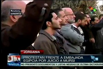 Protestan en Jordania contra juicio de Mohamed Mursi