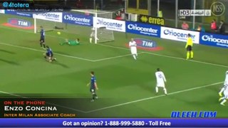Inter Milan's Enzo Concina on Red Card