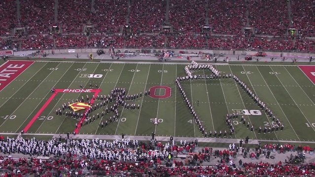 The Ohio State University Marching Band Performs their Hollywood Blockbuster Show