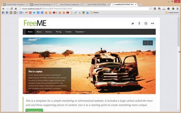 Deux thèmes Bootstrap responsive gratuits GotYA et FreeME