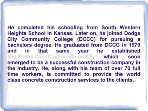 Mid Plains Construction Plains KS