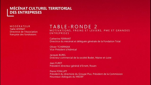 Table-ronde 2 - Les entretiens du mécénat