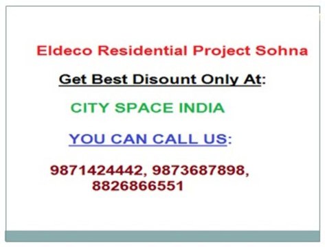 ~//9873687898==Eldeco New project Sohna Road Sector 2 Gurgaon||