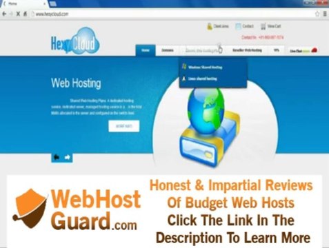 Featured web hosting plans from hexy cloud server