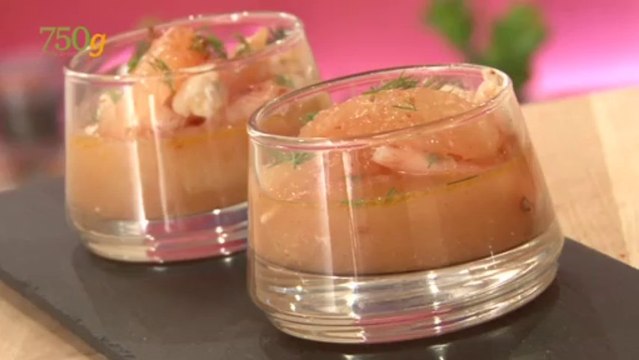 Recette de Verrines de crevettes et pamplemousse - 750 Grammes