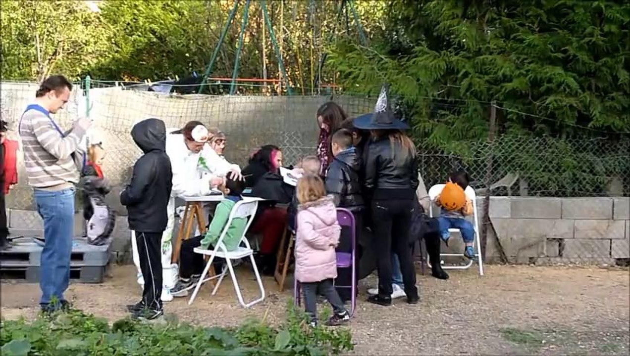 préparation et féte d'halloween  au jardin d'orgeval a reims